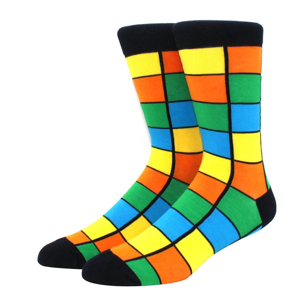 Large Size New Happy Funny Couple Trendy Socks Funny Personalized  Cartoon Jacquard Long tube cotton socks