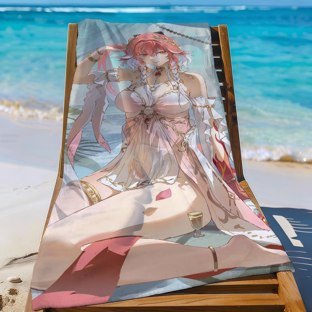 Changli Game WuWa Towel Sports Quick Dry Travel Camping Gear Sandproof Soft Light Large Beach Towel