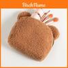 Plush Bear Makeup Bag With Zipper For Travel And Home Storage