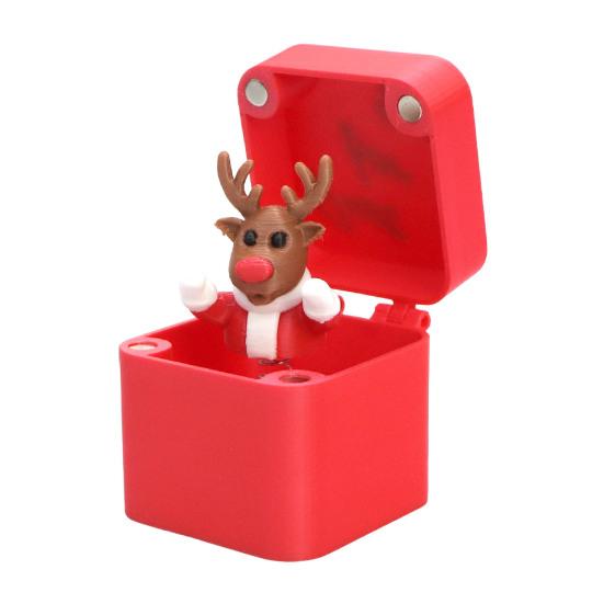 1/2/4Pcs Christmas Middle Finger In A Box Ornament Pop-up Santa Claus Reindeer Snowman Box Desktop Decoration Tricky Props Gag Prank Gift