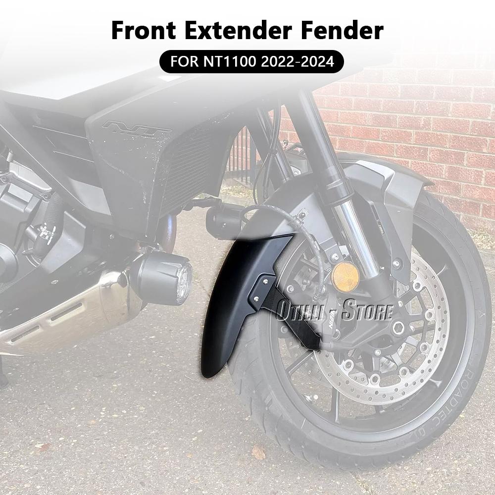 Motorrad Neuer Frontverlängerer Schmutzfänger Kotflügel Kunststoff Schwarz Zubehör für HONDA NT1100 NT 1100 2022 2023 2024