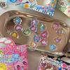 1 Set 3D Cartoon Laser Sparkling Heart-Shaped Animal Mobile Phone Case Decals Y2K Crystal Marbles Stickers Diy Decoration