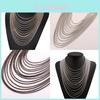 Fashionable Multilayer Pendant Necklace With Electroplated Surface For Women