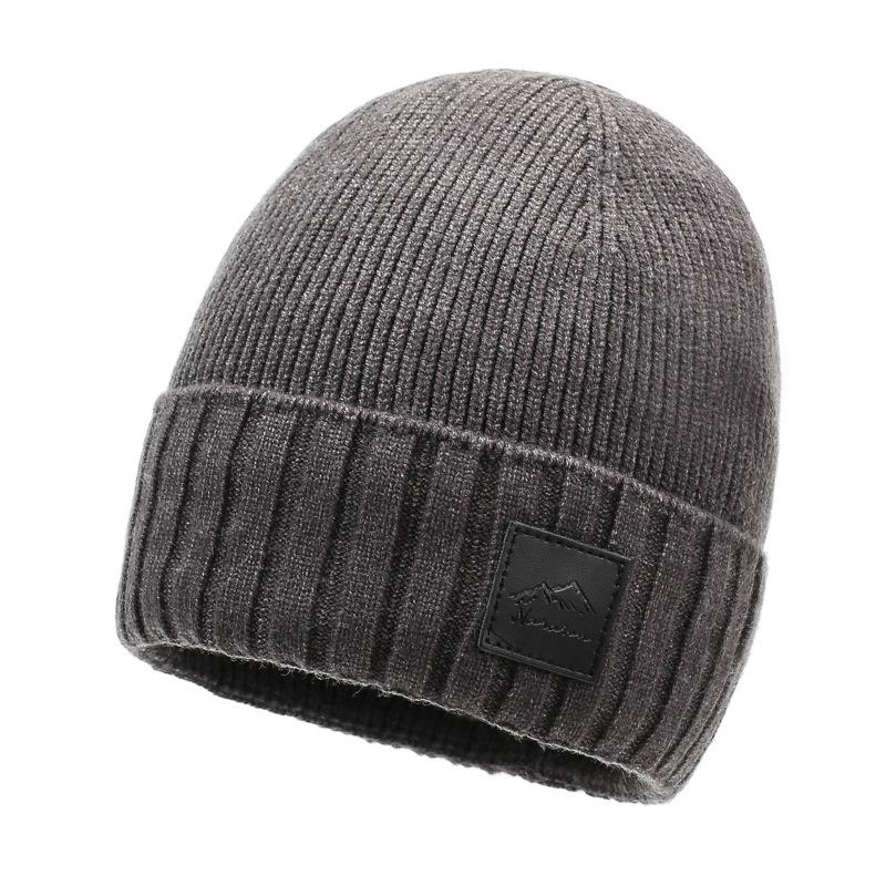 Skimütze Winter Kältefest Warme Strickmütze aus Wolle Herren Samt Ohrenschutz Winddichter Hut