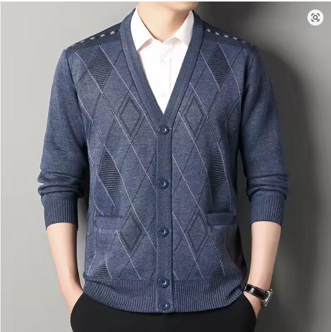 Men's Casual Cardigan Jacket V-neck Sweater Men's Autumn Winter Clothes Button Knit Cardigans Mens Knitting Sweaters Outwear