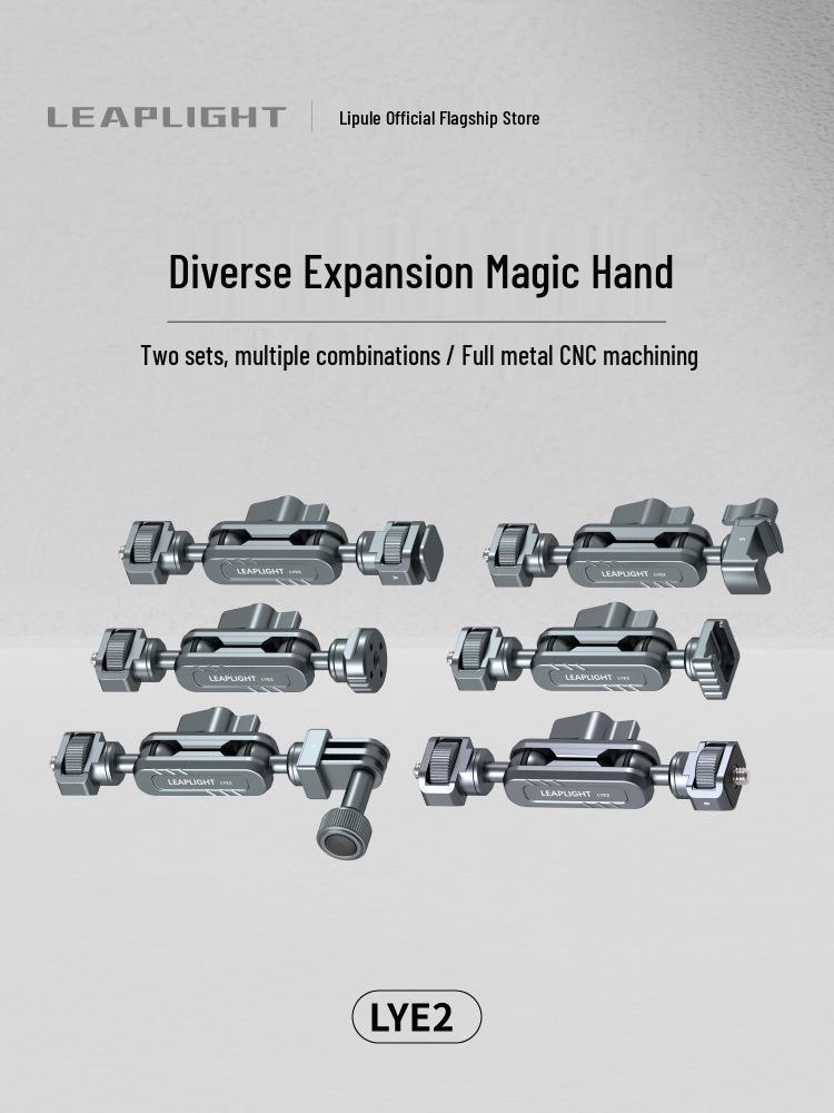 All-Metal Universal Camera Tripod Magic Arm with Ball Head & Clip Extension Bracket C: Standard 1/4 Nut (not standalone)