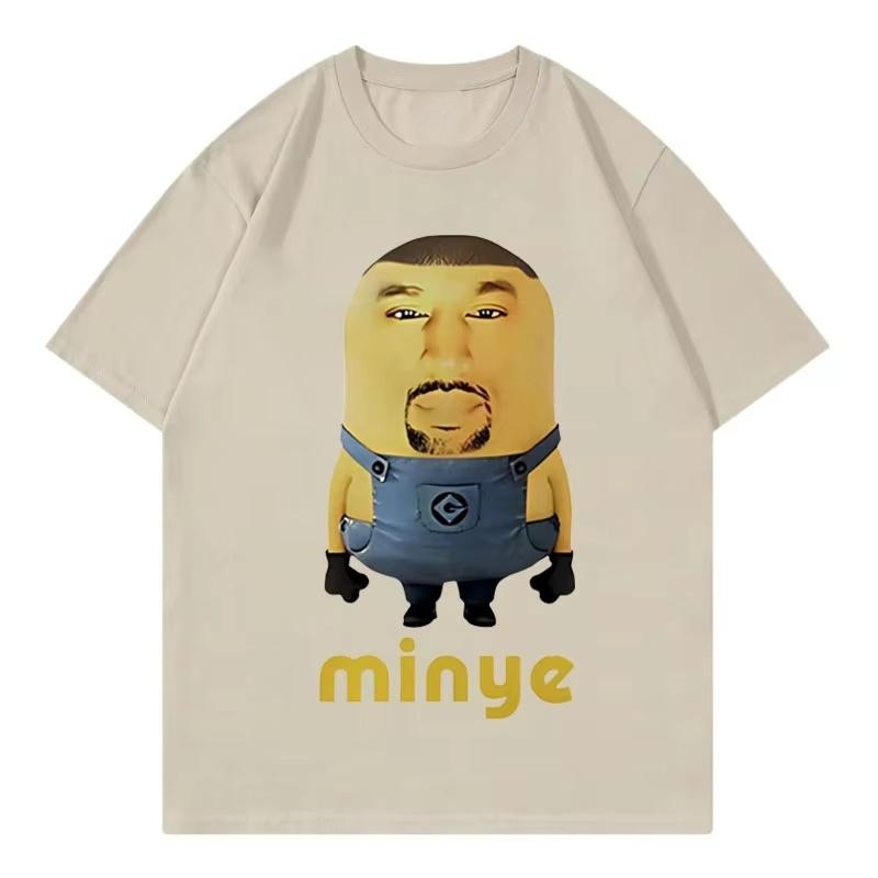 Kanye West Minye Funny Meme Tshirt Summer Unisexs and Womens Cotton Clothing Fashion Oversize Short Sleeve Top Streetwear Unisex
