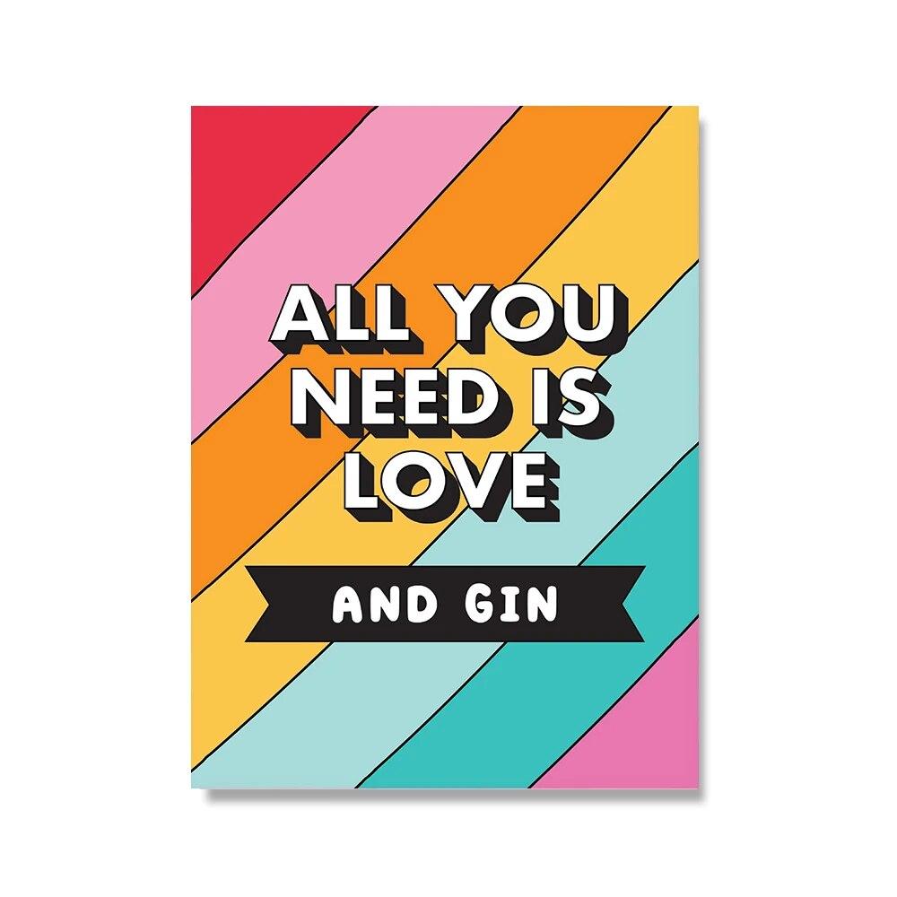 You Are Enough Colourful Quote Poster See Future Rainbow Illustration Print Wall Art Canvas Painting For Living Room Modern Home No Frame