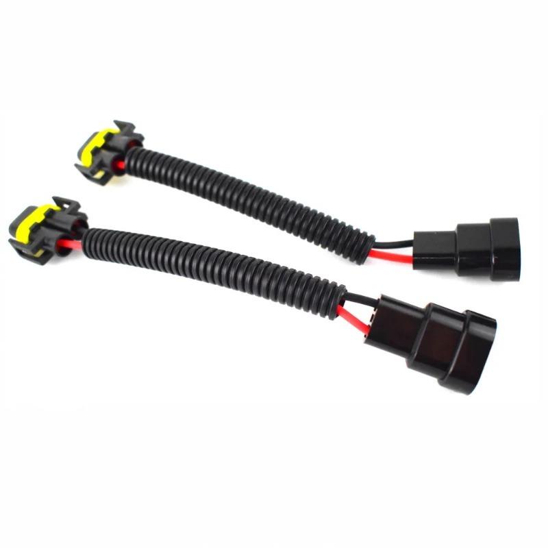 2PCS H11 To 9005 HB3 9006 HB4 Conversion Connector Waterproof Wiring Harness Headlight Fog Light Plug LED HID Car Socket Cable