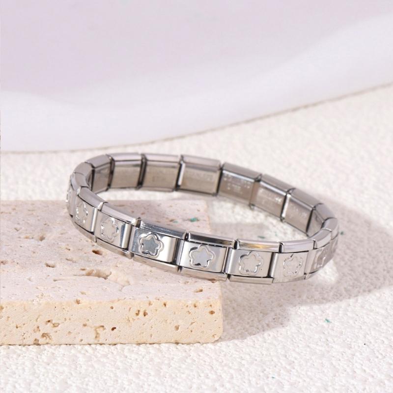 Versatile Italian Charm Pendant Sturdy Stainless Steel Link Craft Supplies Portable for Unique Bracelet Creation
