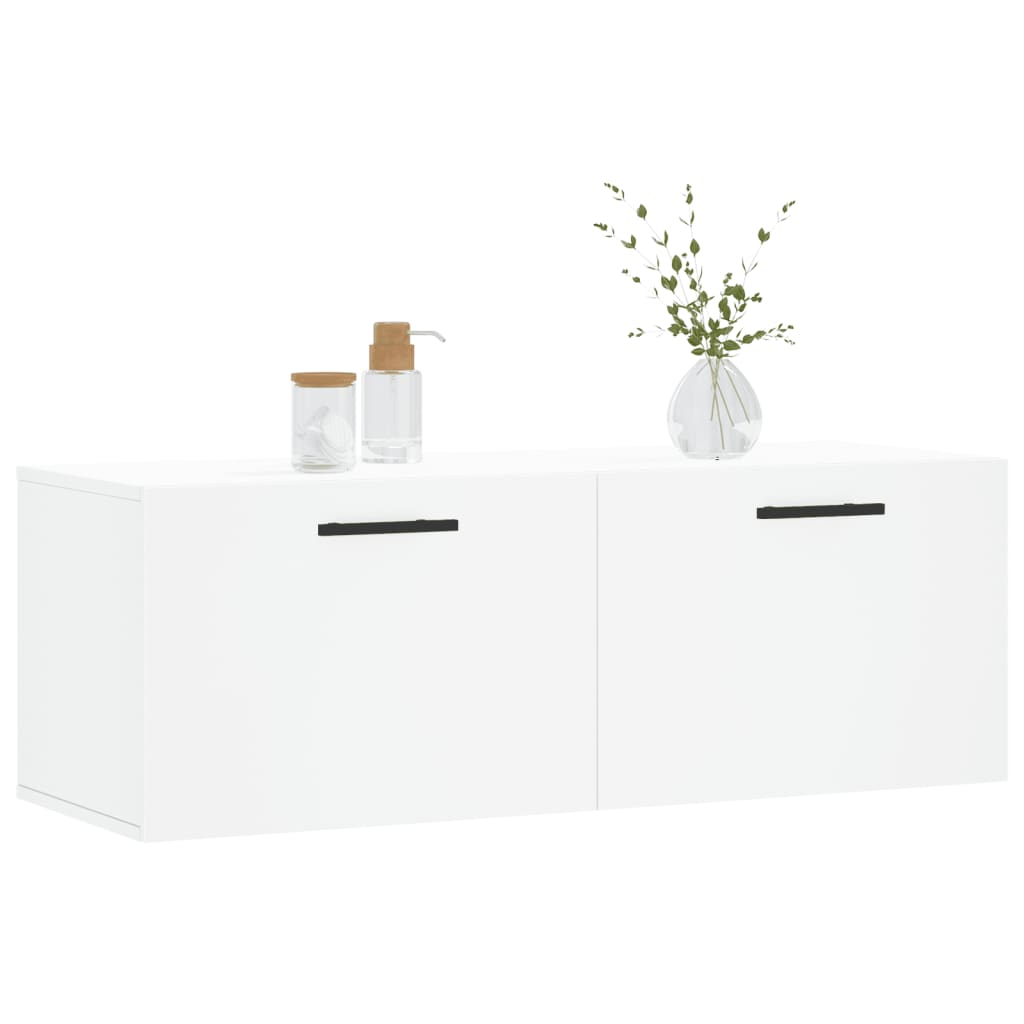 Wall Cabinet White 100 X 36.5 X 35 Cm Engineered Wood