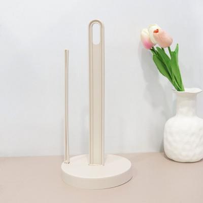 2Pcs Portable Plastic Vertical Napkins Stand Free Standing Simple Roll Paper Towel Holder White Paper Towel Holder for Home