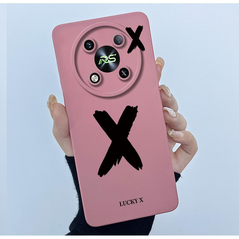 For Itel RS4 Case S666LN Shockproof Cover Lucky Initial Letter Liquid Silicone Soft TPU Casing For Itel RS4 2024 Phone Case itel RS4