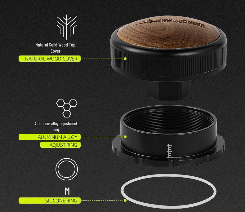 MHW Bomber Hurricane Gravity Coffee Tamper with Self-Adaptive Height (58mm)
