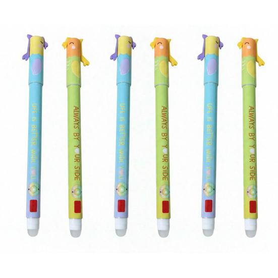 Valentinstag Radierbarer Stifte-Set Niedlich 0,7 mm Schwarzer Gel-Tinte Stift für Kinder Schüler Lehrer Klassenzimmer Austausch Gastgeschenke