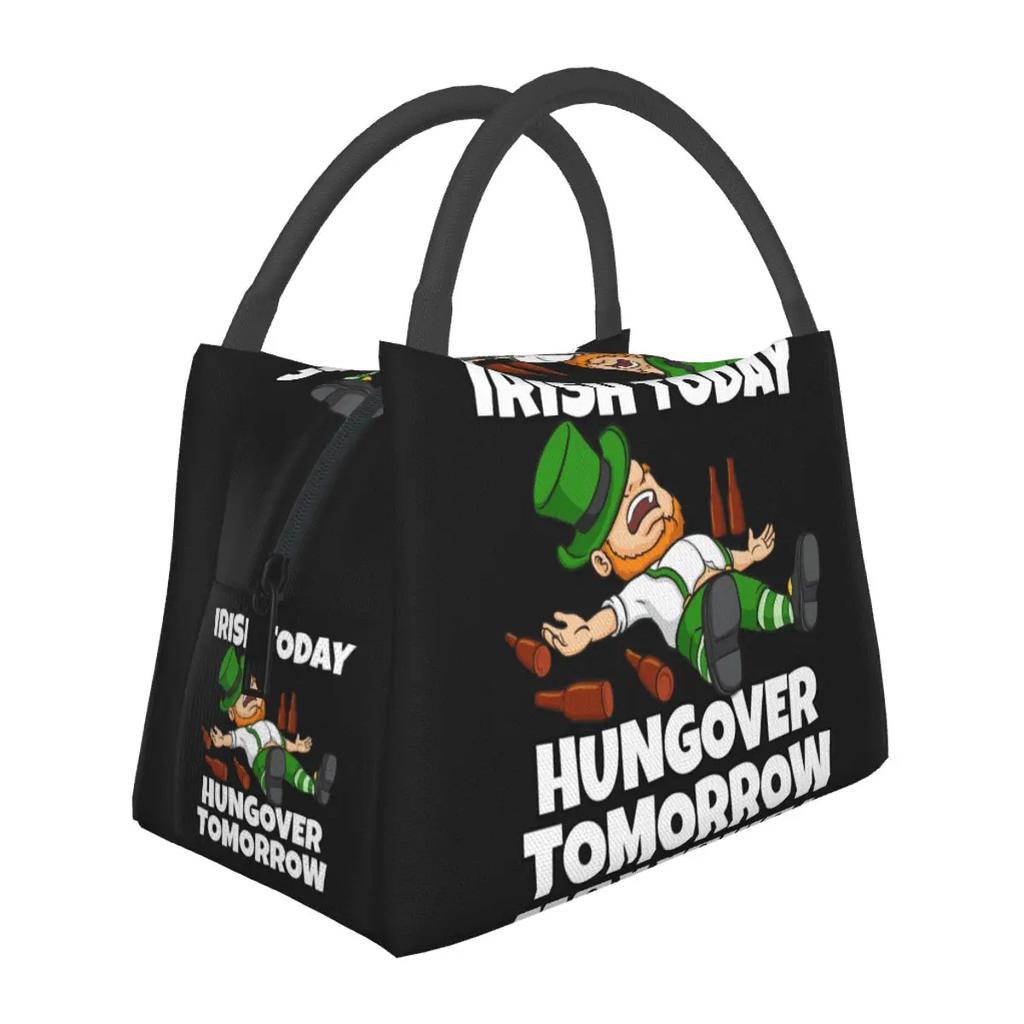 Shamrock Blur Lunch Bag St Patricks Day Cute Lunch Box Outdoor Picnic Insulated Tote Food Bags Oxford Designer Cooler Bag