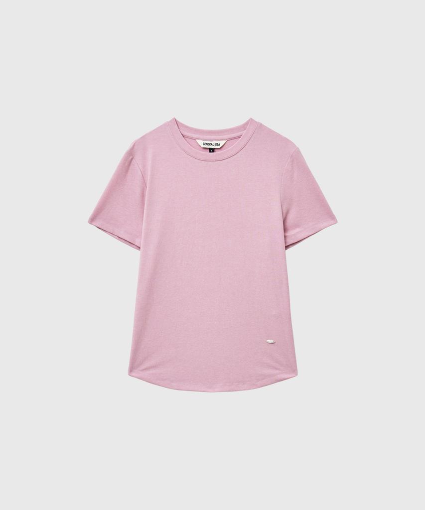 GENERALIDEA Acetate Round Neck T-Shirt [Pink] / Gf2Lts509