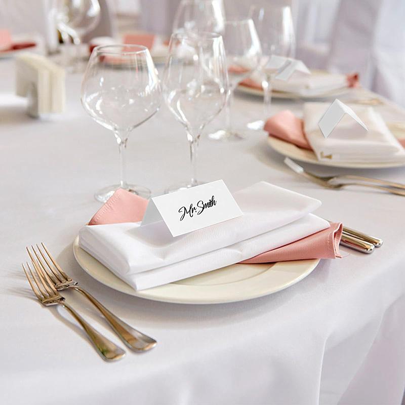50/100Pcs Blank Table Place Cards Foldable Seating Place Cards Name Place Cards for Wedding Party Decoration Table Cards Set