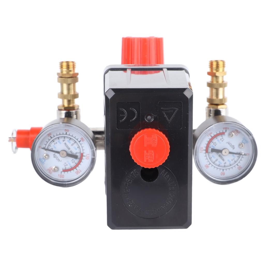 Druckschalter mit Regelventilen 125PSI Doppelabgang Druckventilschalter 220V