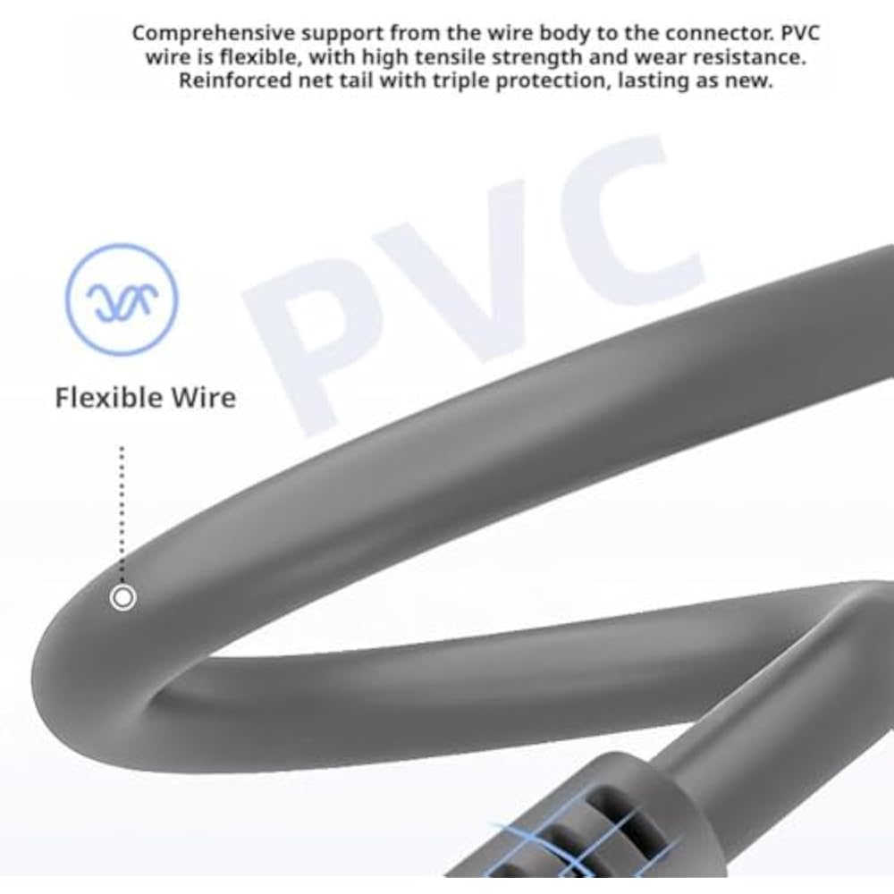 For Wii U, Type-C Power Cable, PD45W Compatible, 1.8 m, Long, USB-C Converter Cable, Heavy Duty P...