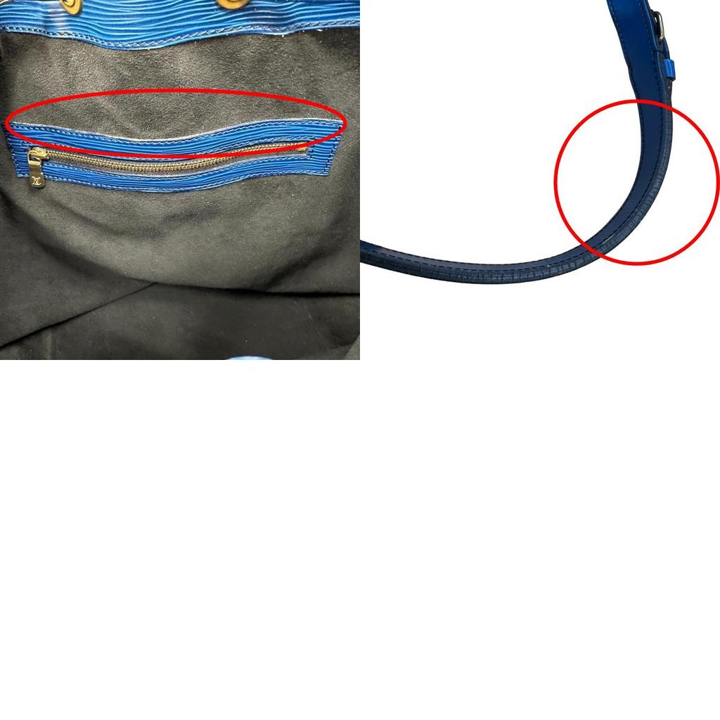 Louis Vuitton Epi Noe Shoulder Bag Epi Leather Blue Women M44005 Used