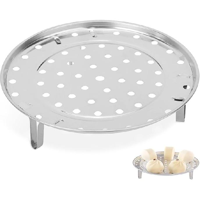 10in Steamer Rack, Stainless Steel Canning Rack Cooking Food Steaming Tray Steam Basket Wok Steamer Rack for Pressure Cooker Stainless Pots Wok 20cm