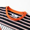 Summer Korean Version of Children's Clothing New Children's Sports Short Sleeve T-shirt Big Child Stripe Quick Drying Top Boy Short Sleeve