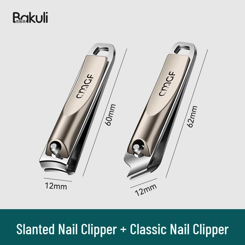 German Angled Nail Clippers - Large, Portable Manicure & Pedicure Scissors Set