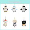 Adorable Shark Cat Plush Doll Cute Shrimp Cat Bag Pendant Soft Stuffed Animal Toy