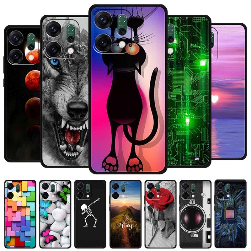 Für Oppo Reno 14 Pro Hülle Cartoon Muster Weiches Silikon TPU Hüllen Für Oppo Reno14 Pro Handyhüllen Neues Reno 14Pro CPH2739 Fundas