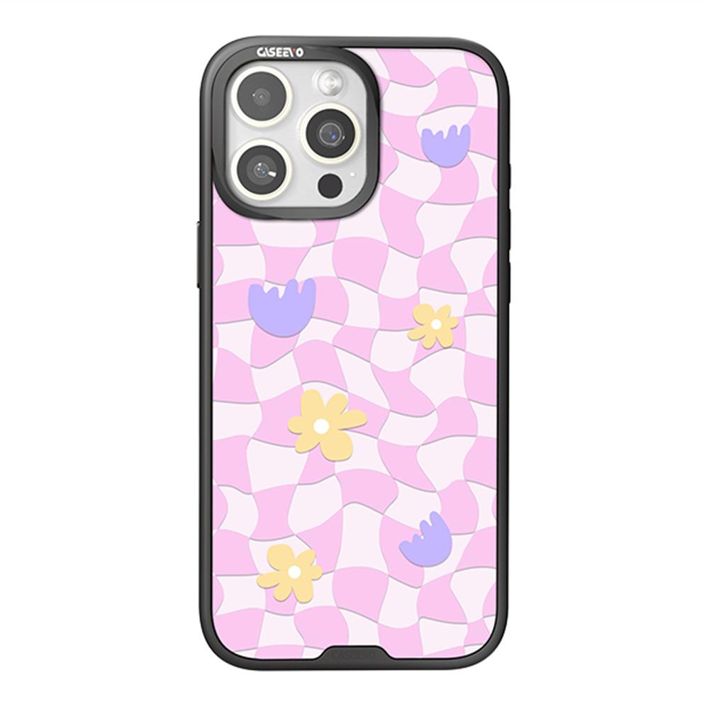CASEEVO For iPhone 16 Pro Max Case Compatible with MagSafe TPU Acrylic Magnetic Phone Cover with Detachable Grid Backplate