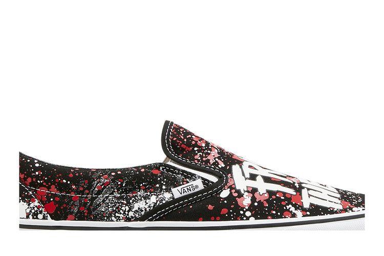 Scarpe da Ginnastica da Uomo Vans Classic Slip-On Horror Pack Venerdì 13 Jason Voorhees Nero/Rosso/Bianco