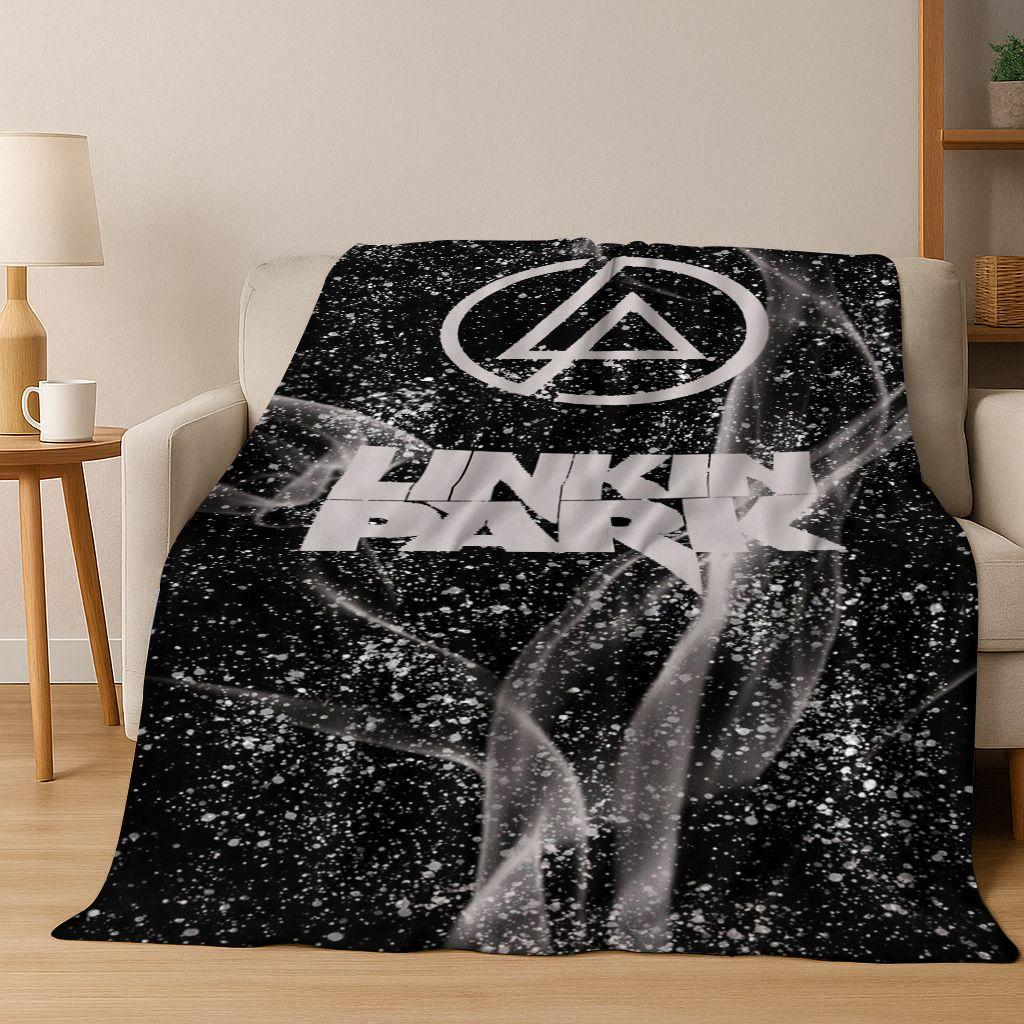 Classic L-Linkin Park Sign Rock Band Art Flannel Blanket,Cozy Soft Throw Blanket for Home Bedroom Bed Sofa Picnic Cover Gift Kid