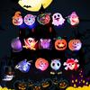 25pcs Party Accessories LED Flashing Brooch Pin Cartoon Glowing Badge Gift Bar Cosplay Halloween Decoration Festival