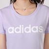 Adidas Neo Logo Print Regular Fit Sports Short Sleeve T-Shirt Women Tops Purple GL1178