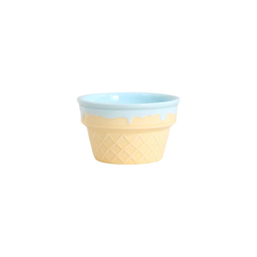 Rice Bowl Cream Colored Ceramic Yogurt Bowl Exquisite Salad Plate Dining Plate Ice Cream Shaped Breakfast Plate Cafe