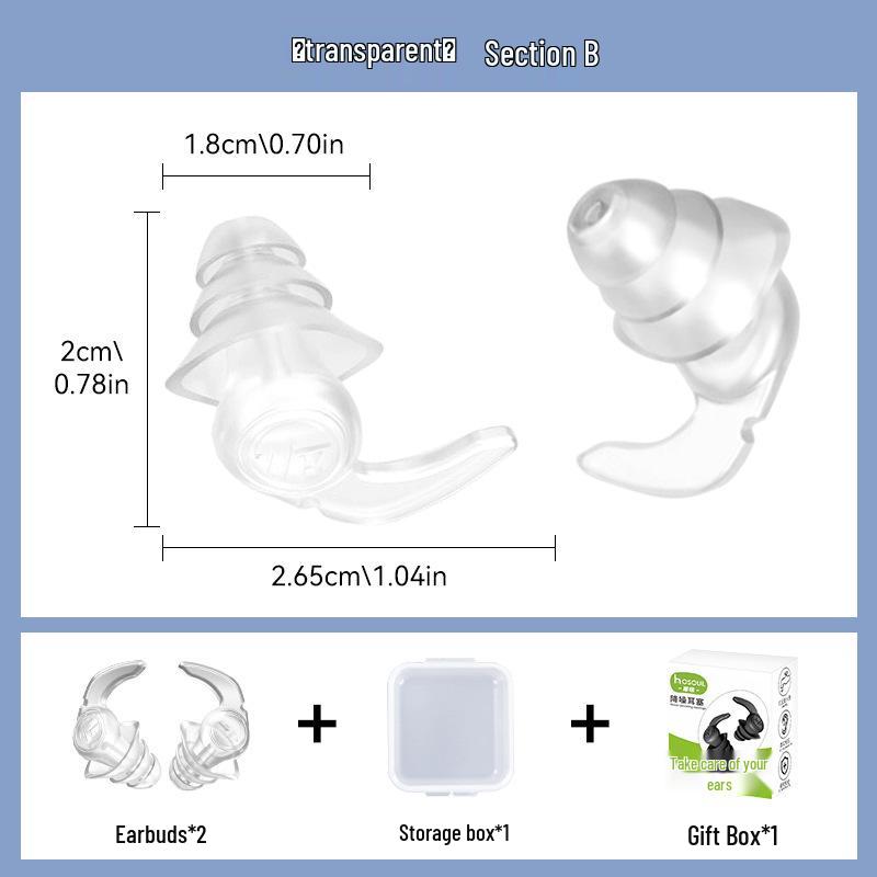 Silicone Noise-Cancelling Earplugs for Sleeping & Swimming (Waterproof, Soundproof, In Stock)
