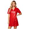 Womens Waterproof Sleep Dress V Neck Short Sleeve Side Split Loose Mini Dress Oversized T-Shirt