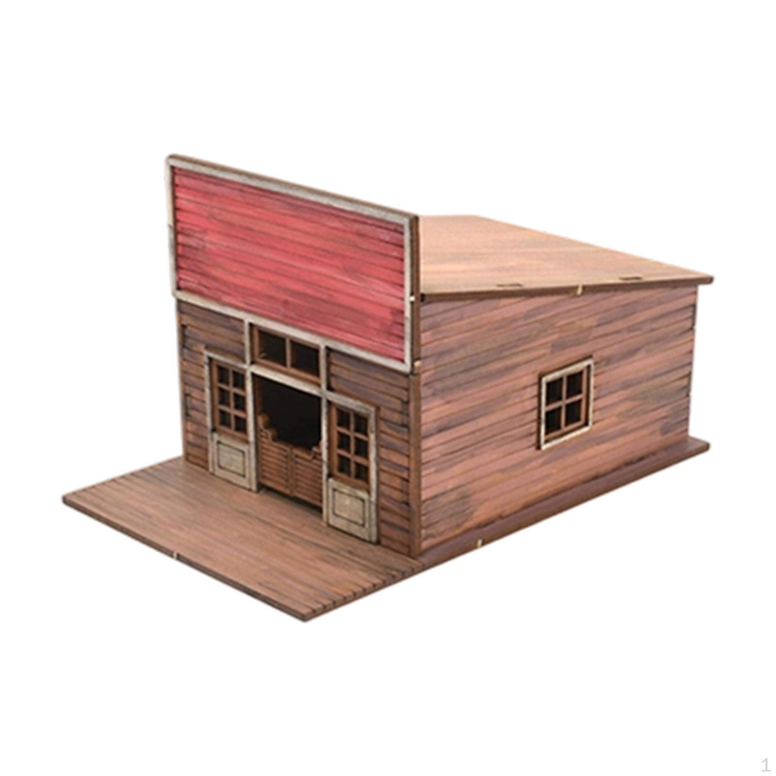 

1/72 Scale City Model, 3D Wooden Puzzle, Easy Assembly, Architectural Model for Sand Table Use. Bar
