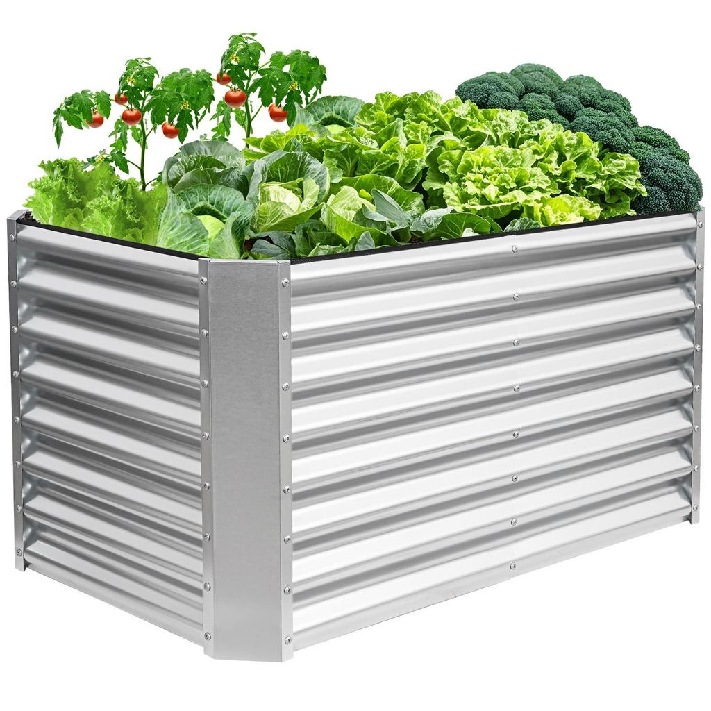 Adjustable Modular Galvanized Steel Raised Garden Bed for Vegetables and Fruits