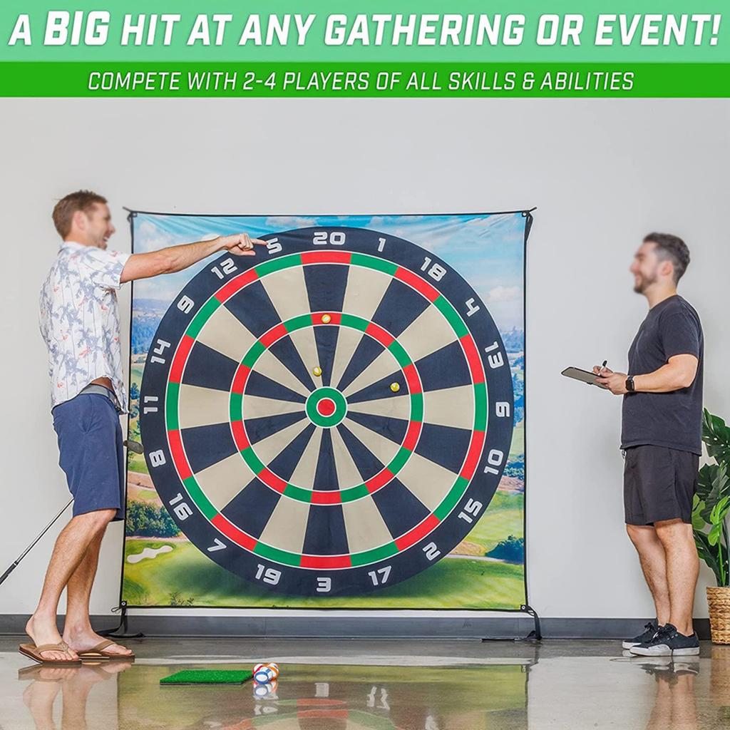 Golfing Chipping Game with Sticky Balls and Darts Chipping Practice Mat for Indoors Outdoors Games