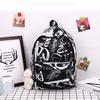Fashion Nylon Women's Backpack Large Capacity Graffiti Printing Shoulder Bag Waterproof Students Backpack Students