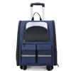 Portable Pet Trolley: Foldable, Breathable Cat & Dog Carrier, Double Shoulder Bag, Large Travel Bed