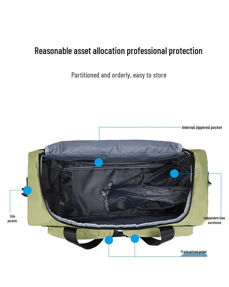 Multifunktionale wasserdichte Outdoor-Reise- und Sporttasche mit Trocken-/Nass-Trennung, passend für Camping, Wandern, Schulter- und Umhängetaschen-Stile