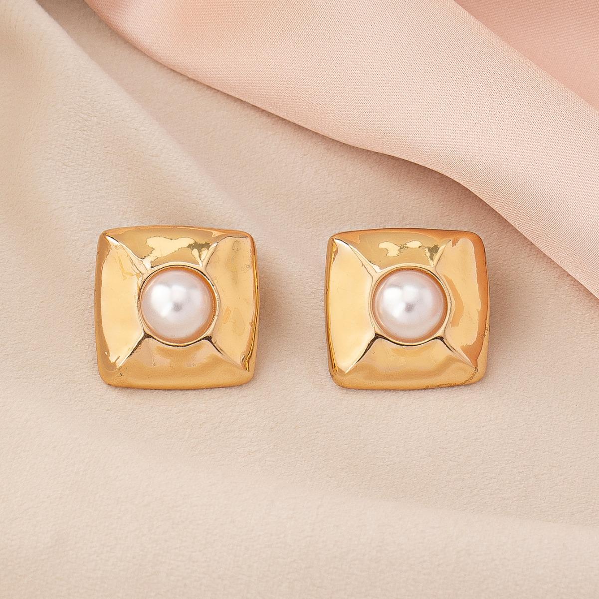 

2024 European & American Fashion: Pearl-Inlaid Luxury Earrings 14k разноцветный