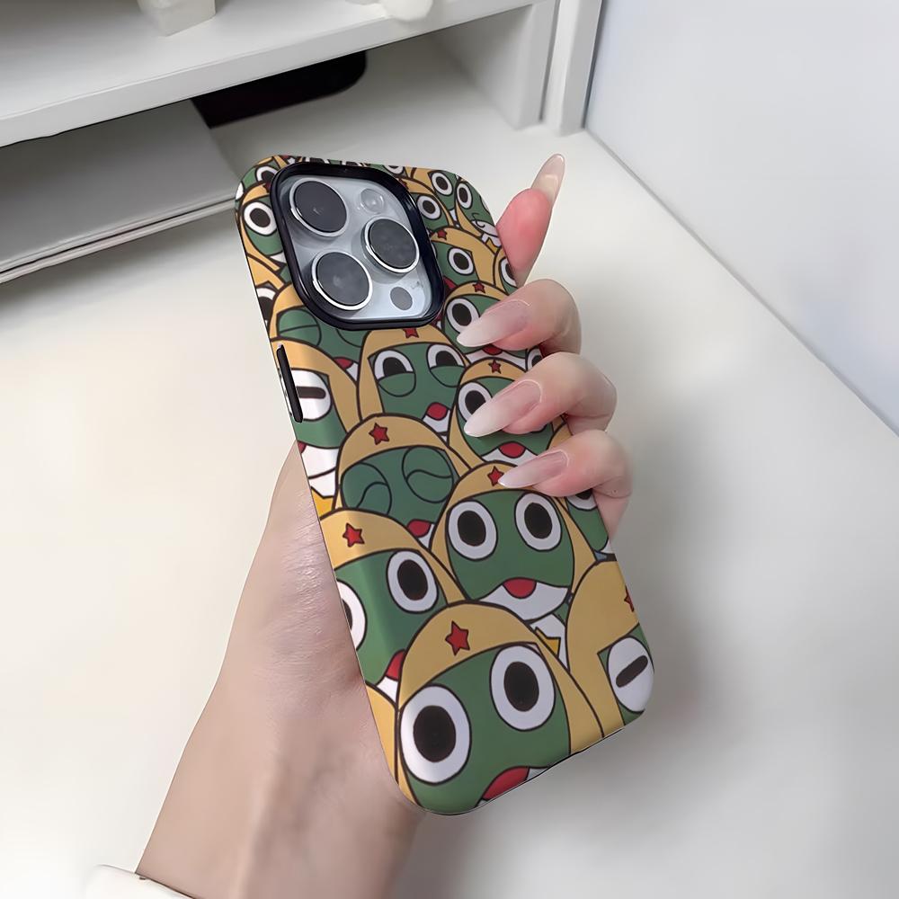 

Кероро Лягушонок Крутой Гансо Забавный Чехол для Телефона Для Iphone 16 Pro Max 15 13 14 12 11 14 Pro Max 15 Pro Max Чехол Два в одном iPhone16Pro