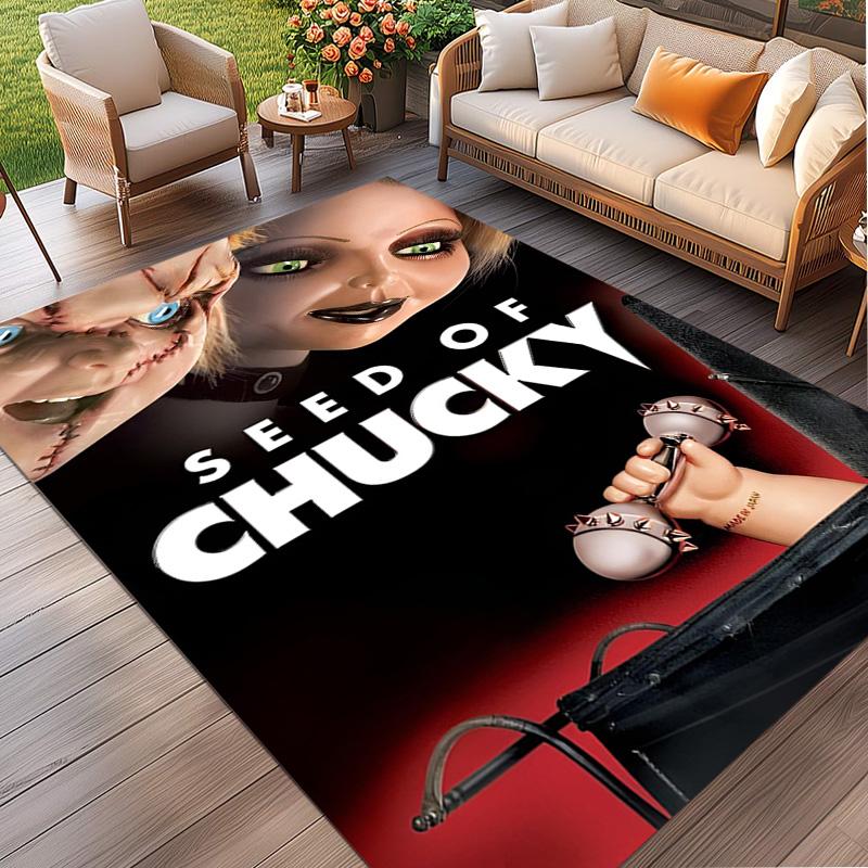 Bride of Chucky Print Rug, Washable Floor Carpet, For Entryway Dorm Laundry Room Office Study, Home Decor Birthday Christmas Gift