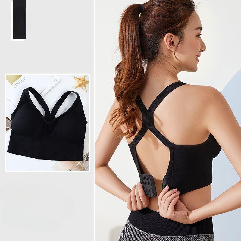 Women'S High-Support Wireless Sports Bra - Comfortable, Breathable, Shockproof with Removable Pads & Crisscross Back Design