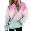 Womens Oversized Hooded Sweatshirt With 3D Print Graphic Loose Fit Long Sleeve Casual Top In Vintage Tie-Dye Style