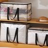 Large Capacity Storage Bag Clothes Blankets Closet Organizer Moving Tote Bag Zipper Durable Handbag Luggage Pack